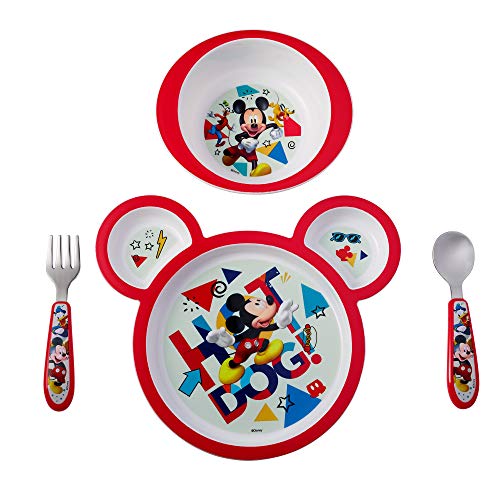 The First Years Disney Baby Mickey Mouse Feeding Set, 4 Pieces