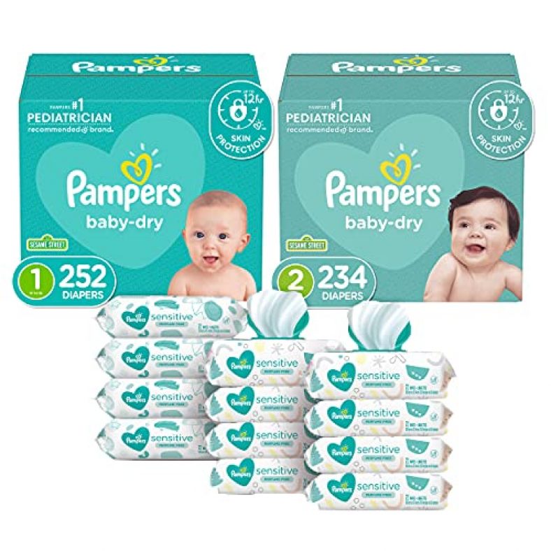 Pampers Baby Diapers and Wipes Starter Kit (2 Month Supply), Only $98. ...