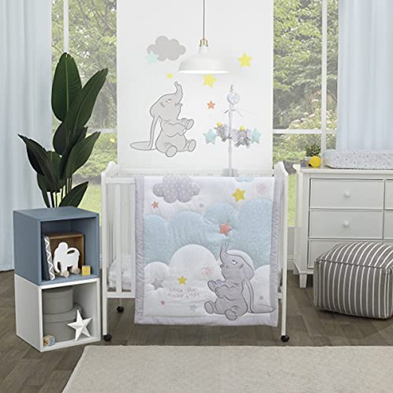 Disney Dumbo 3 Piece Nursery Mini Crib Bedding Set, Only 45.99 (Save