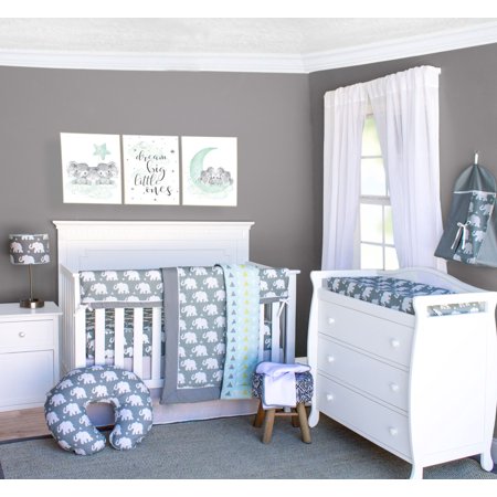 Pam Grace Creations Indie Elephant 6 Piece Crib Bedding Set