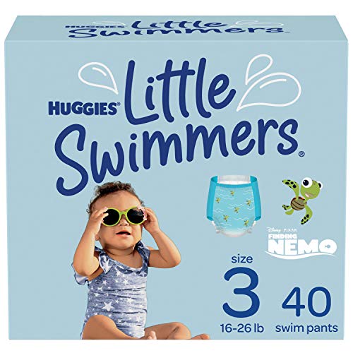 Huggies Little Swimmers Swim Diapers Disposable Swim Pants, Size 3 Small, 40 Ct